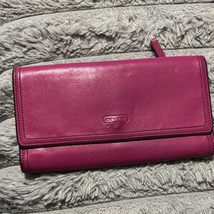 Coach Fuchsia Leather Women's Wallet